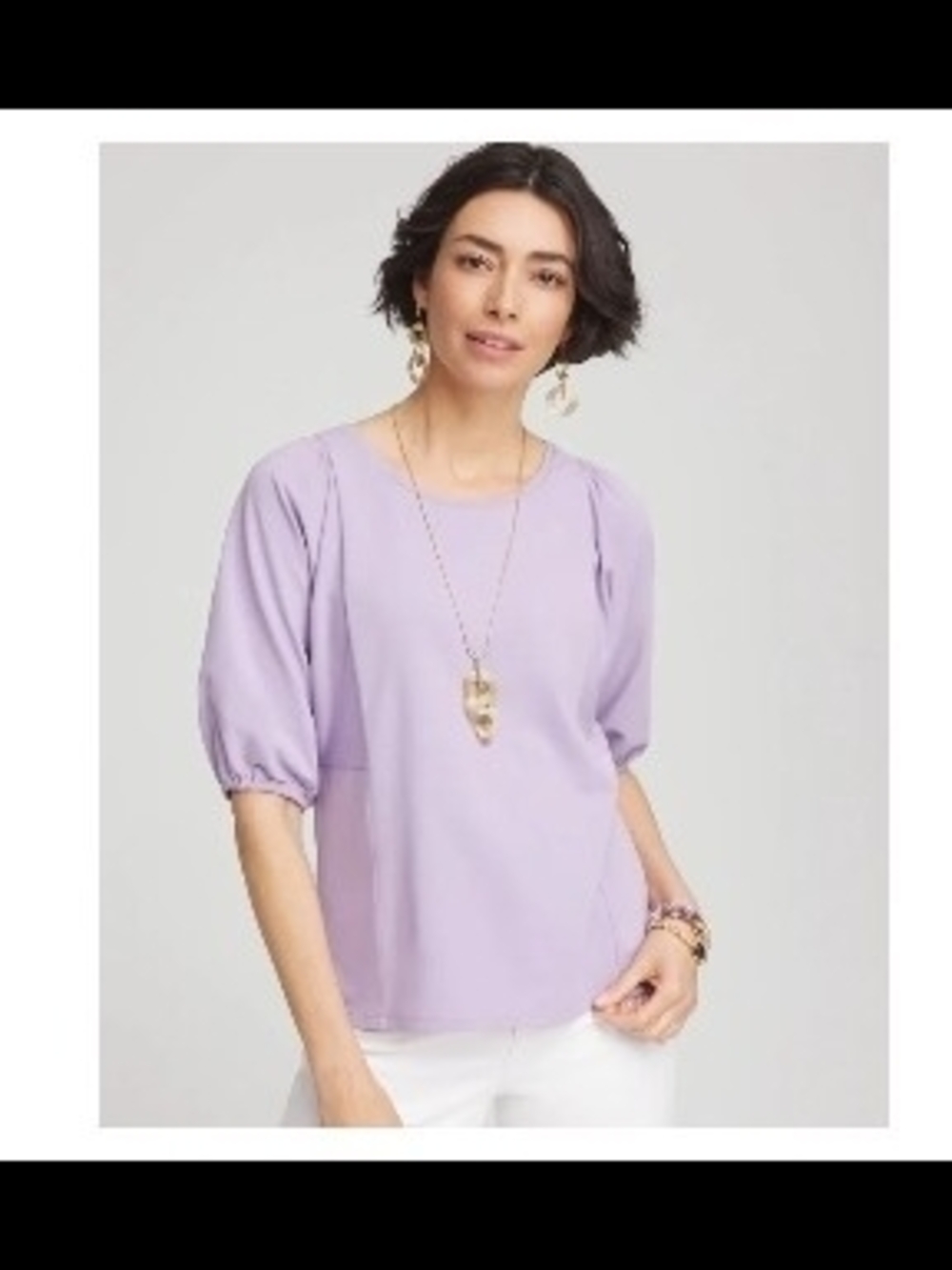 Chico's Lavender Dolman Sleeve Blouse